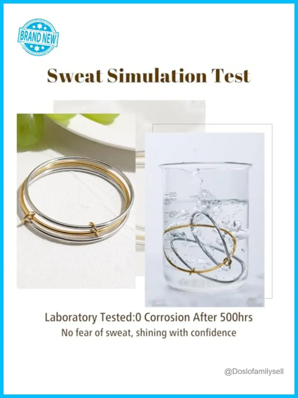 18K Gold Plated Stainless Steel Bangle Bracelets Stackable Trio Set 8 inch